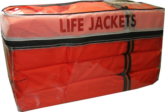 AK1 Life Vest - Orange; Universal Adult 4 pack