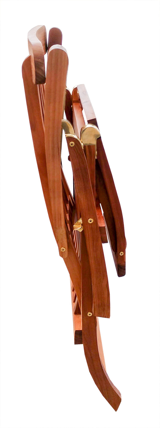 Britannia Folding 4-Position Steamer Lounge - Oiled Finish