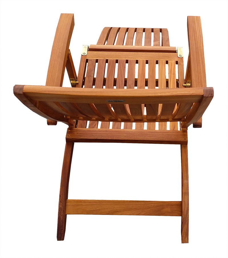 Load image into Gallery viewer, Oceanic Folding 4-Position Euro Steamer Lounge, Oiled Finish