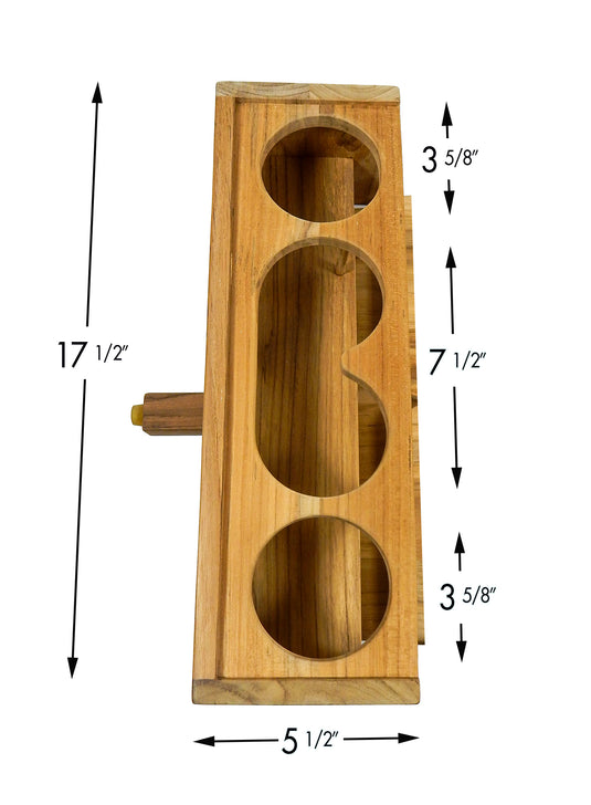 Teak Cockpit Table with folding leaves and drink holder (Part