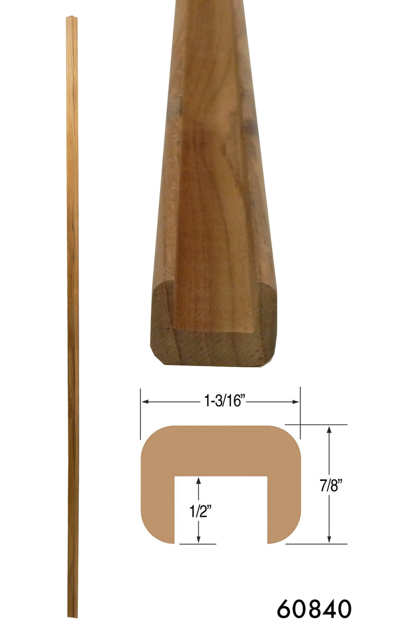 Load image into Gallery viewer, Teak Cap Molding 1-3/16" x 7/8" Large(Part #60840)