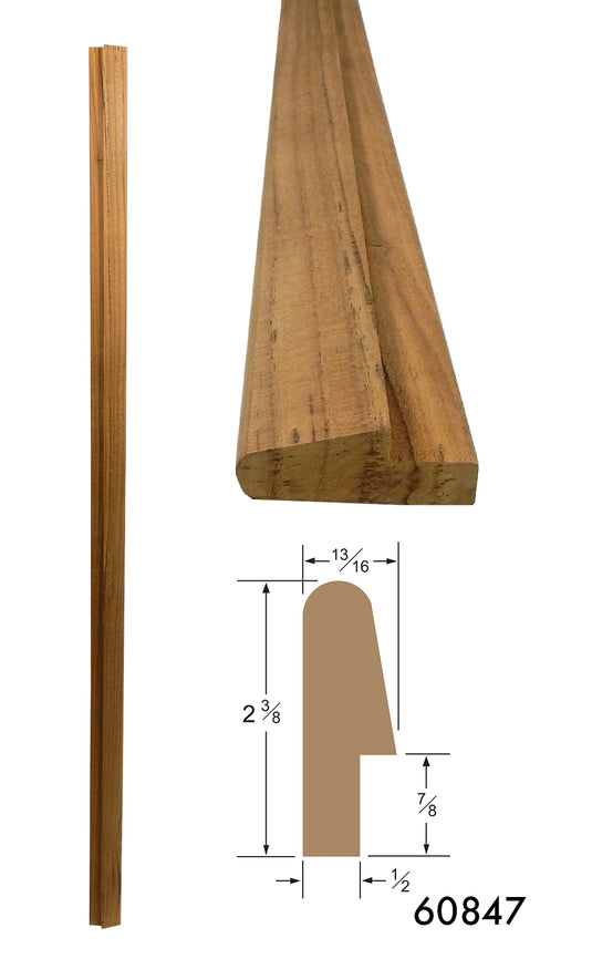 Teak Bunk Rail Molding (Part #60847)