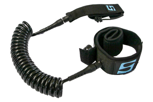 SUP Leashes, Available in ankle or calf, straight or coiled; 10' long