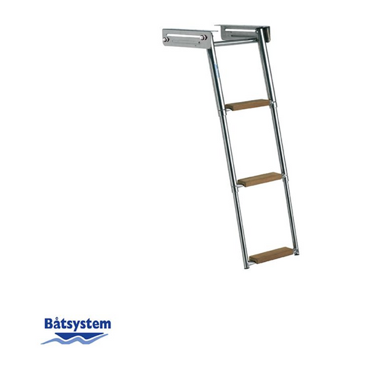 Batsystem BKT73T - TELESCOPIC LADDER IN CASINGS 88X29 CM - 3 STEPS IN TEAK
