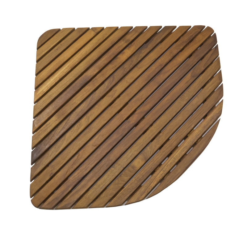 Load image into Gallery viewer, Teak Triangular Shower Mat Oiled Finish (Part # 60023)
