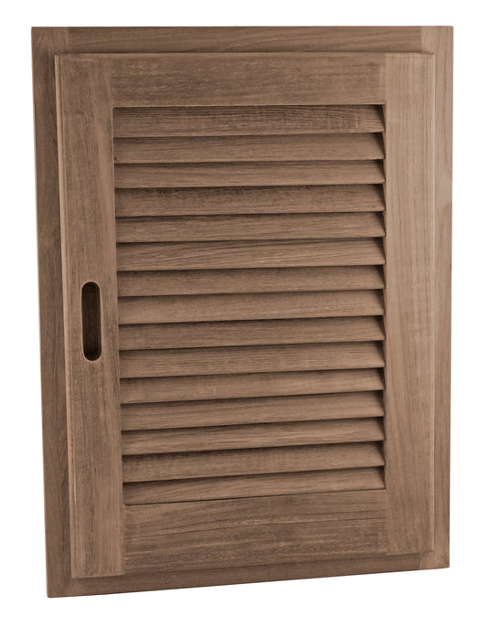 Teak Louvered Door & Frame, 15" x 20" (Left-hand opening) Part