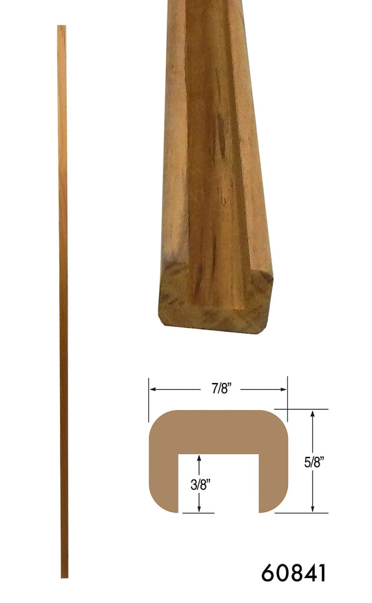 Teak Cap Molding 5/8" x 7/8" Small (Part #60841)
