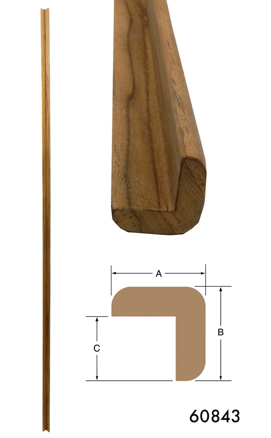 Teak L-Molding Large 1-3/16" x 1-3/16" (Part #60843)