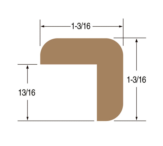 Teak L-Molding Large 1-3/16" x 1-3/16" (Part #60843)