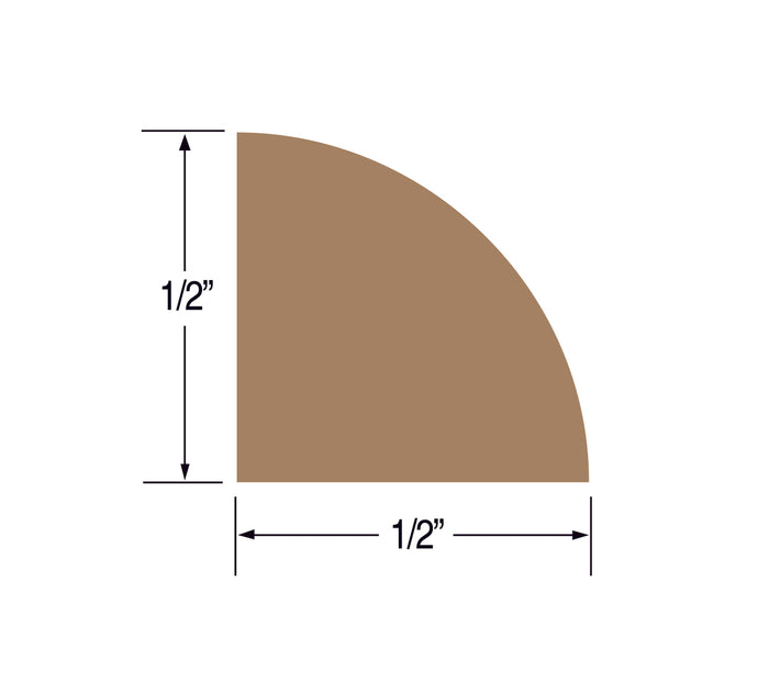 Teak Quarter Round Molding - Large (Part #60850)