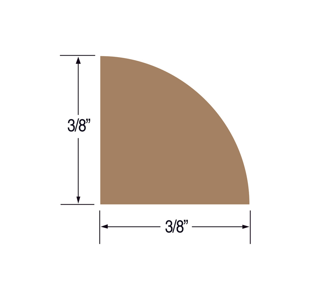 Teak Quarter Round Molding - Large (Part #60850)