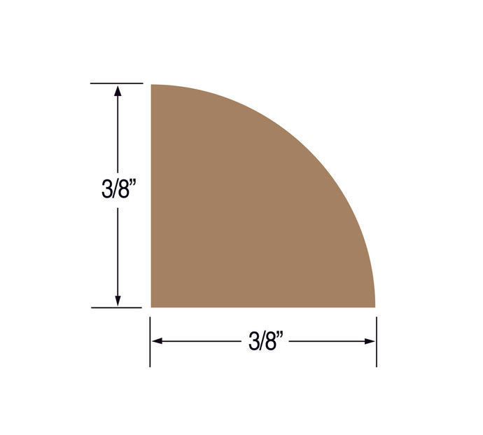 Teak Quarter Round Molding; Small 3/8