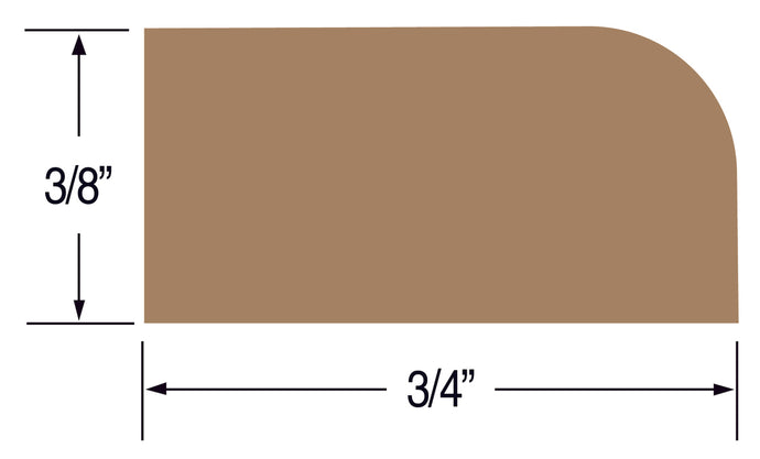 Teak Stop Molding - Large (Part #60853)