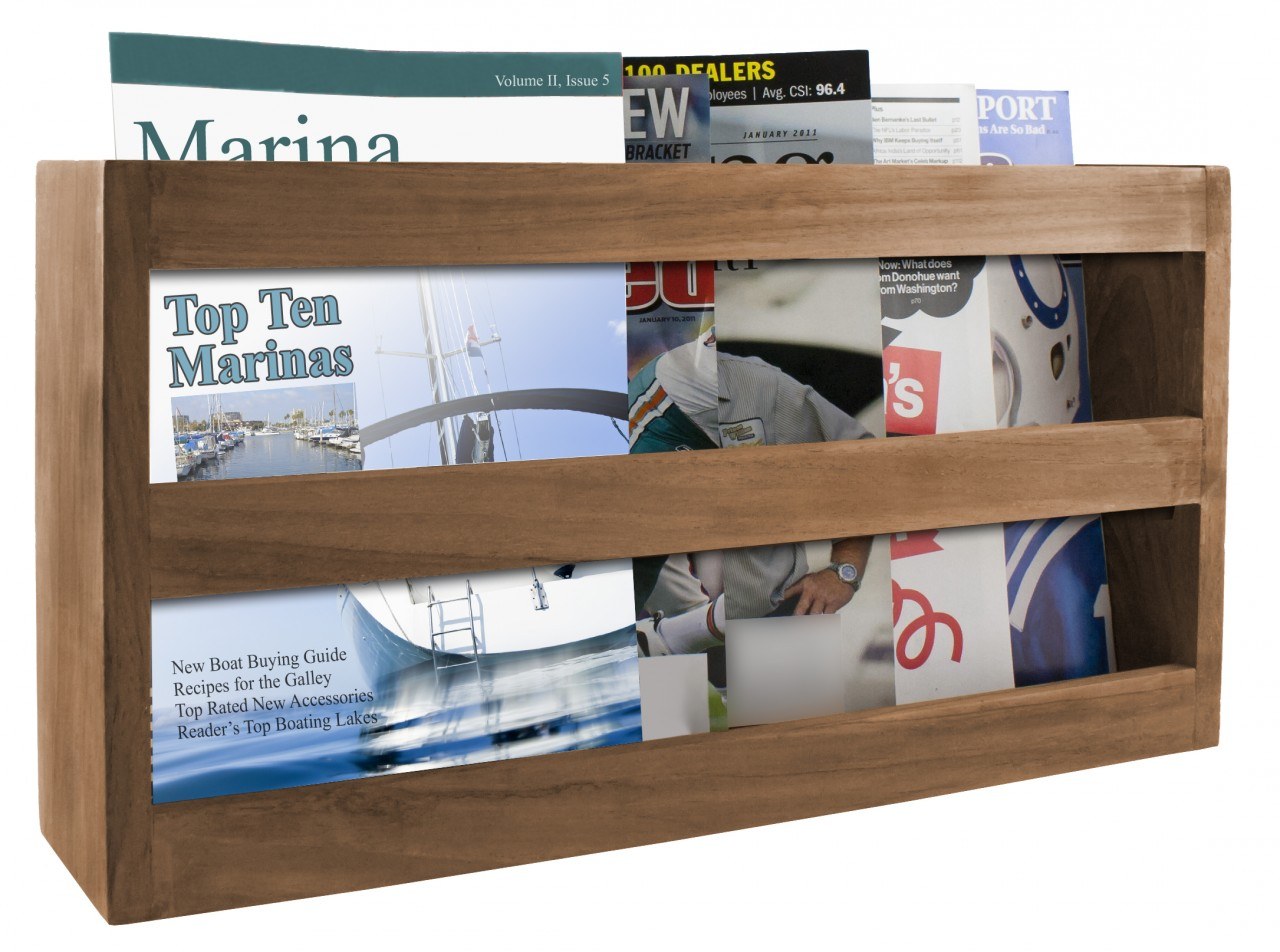 SeaTeak Magazine Rack Double-Wide (Part #62508) – Waterbrands
