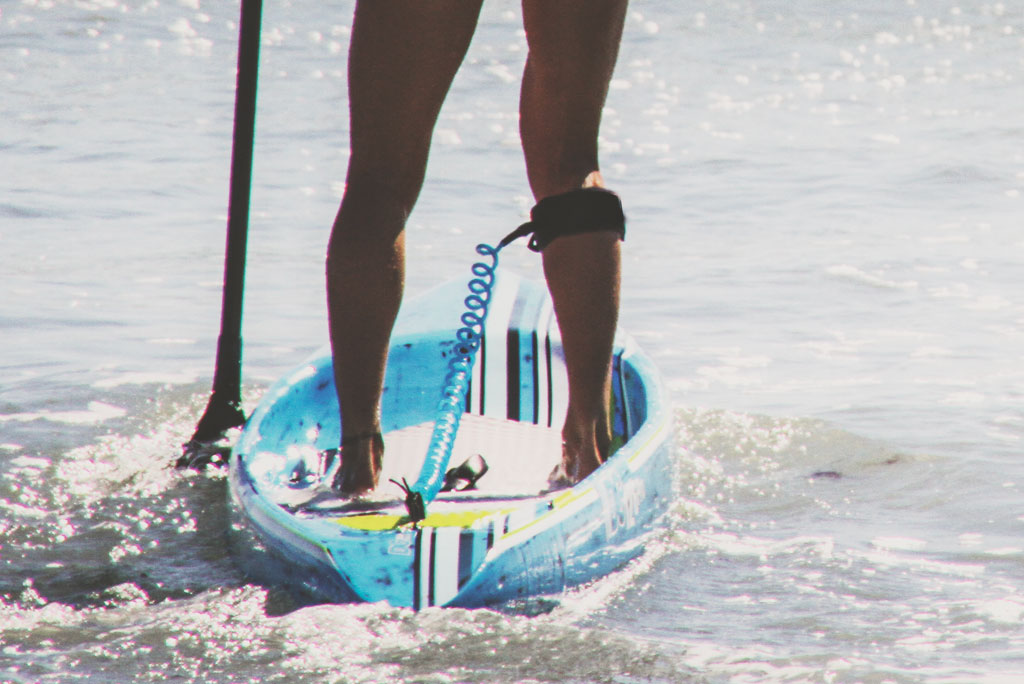 SUP Leashes, Available in ankle or calf, straight or coiled; 10' long