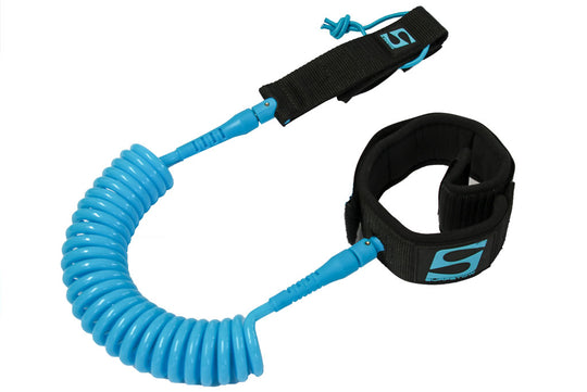 SUP Leashes, Available in ankle or calf, straight or coiled; 10' long