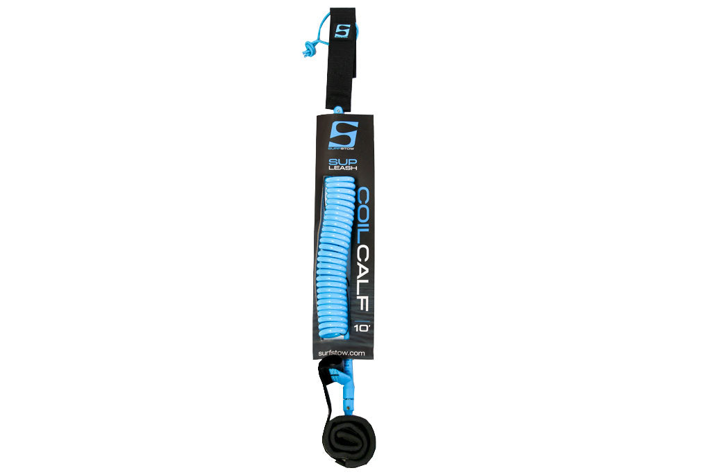 SUP Leashes, Available in ankle or calf, straight or coiled; 10' long